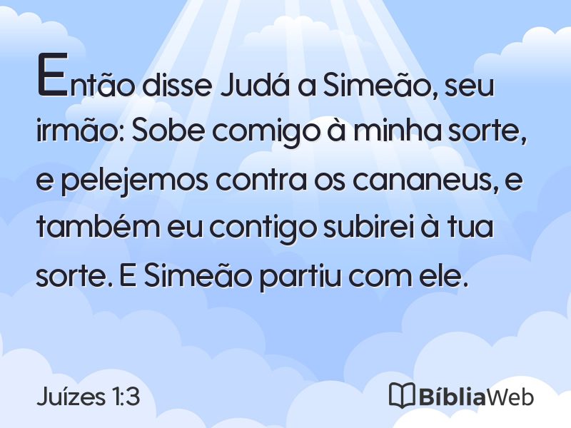 Juízes 1:3 em imagem para compartilhar