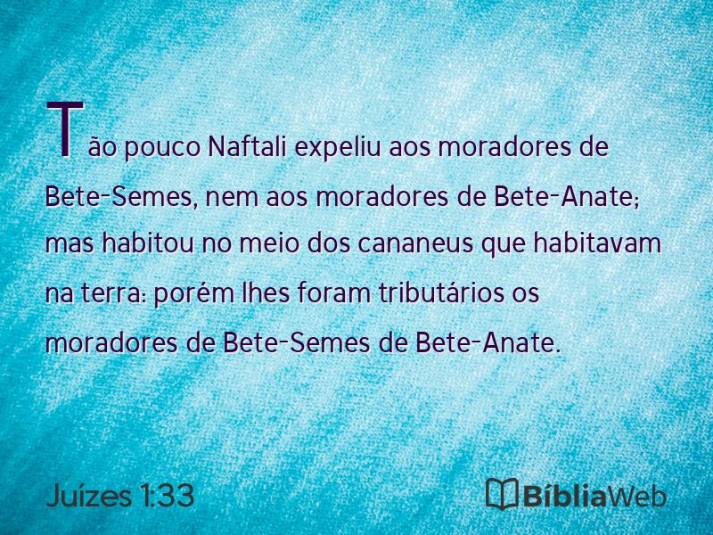 Juízes 1:33 em imagem para compartilhar