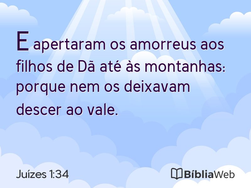Juízes 1:34 em imagem para compartilhar