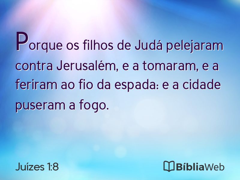 Juízes 1:8 em imagem para compartilhar