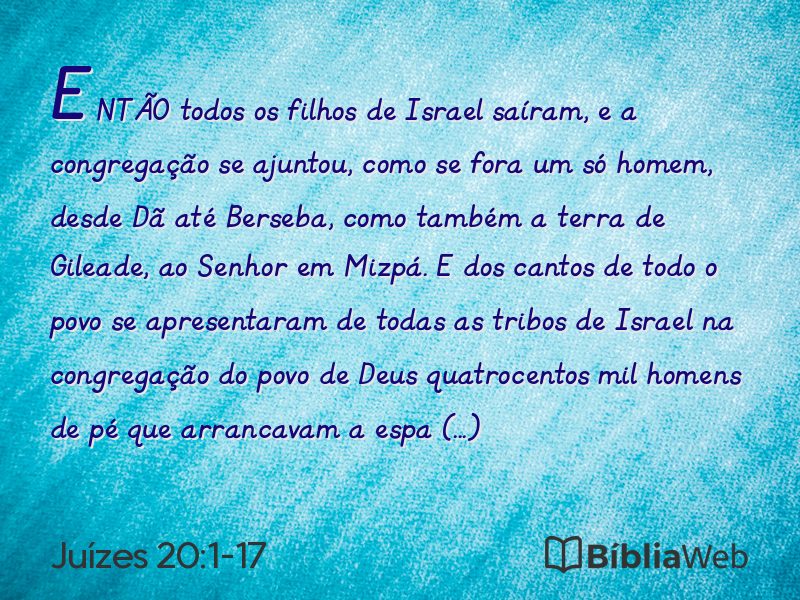 Juízes 20:1-17 em imagem para compartilhar