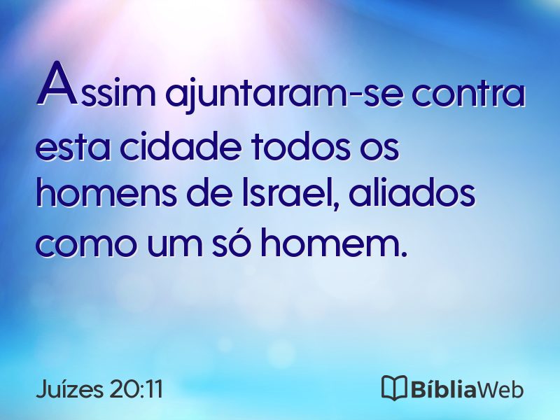 Juízes 20:11 em imagem para compartilhar