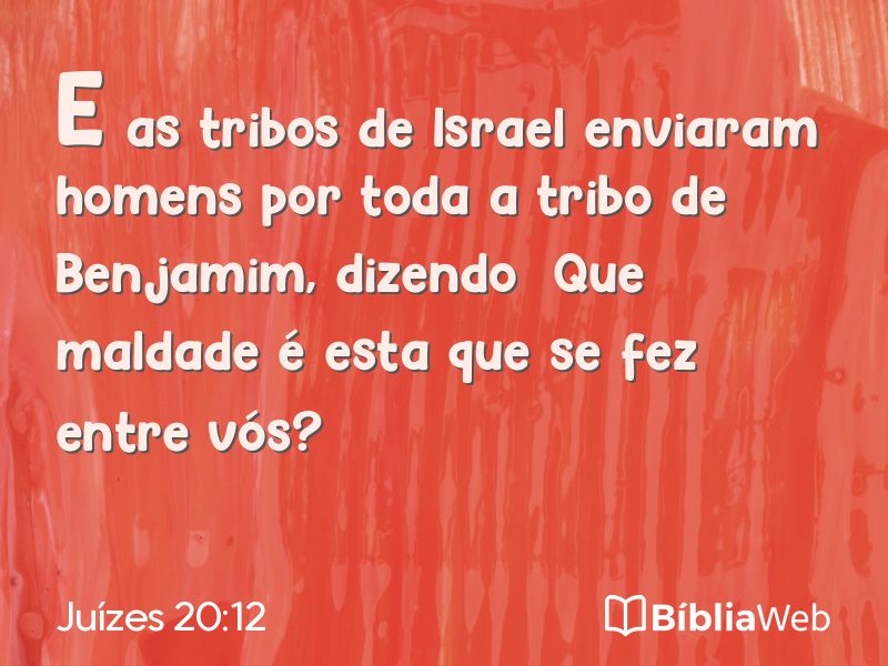 Juízes 20:12 em imagem para compartilhar