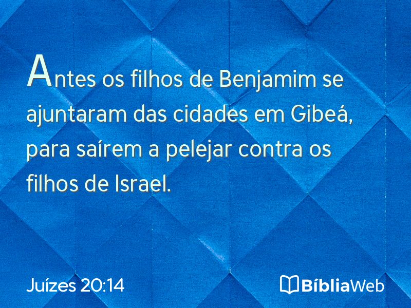 Juízes 20:14 em imagem para compartilhar