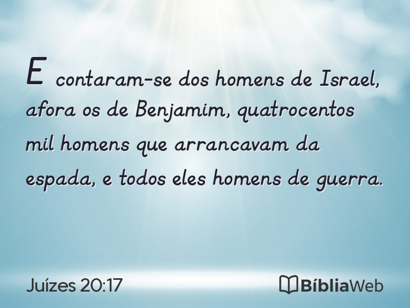 Juízes 20:17 em imagem para compartilhar