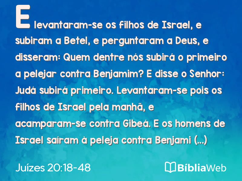 Juízes 20:18-48 em imagem para compartilhar