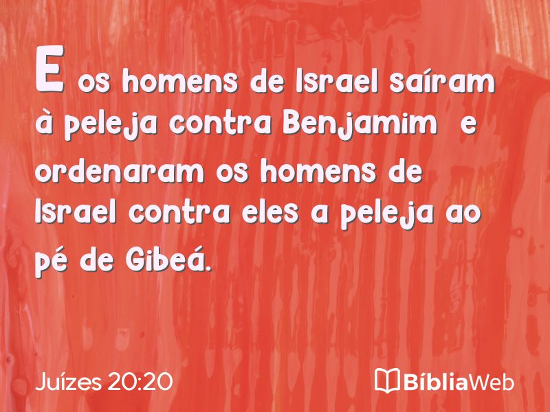 Juízes 20:20 em imagem para compartilhar