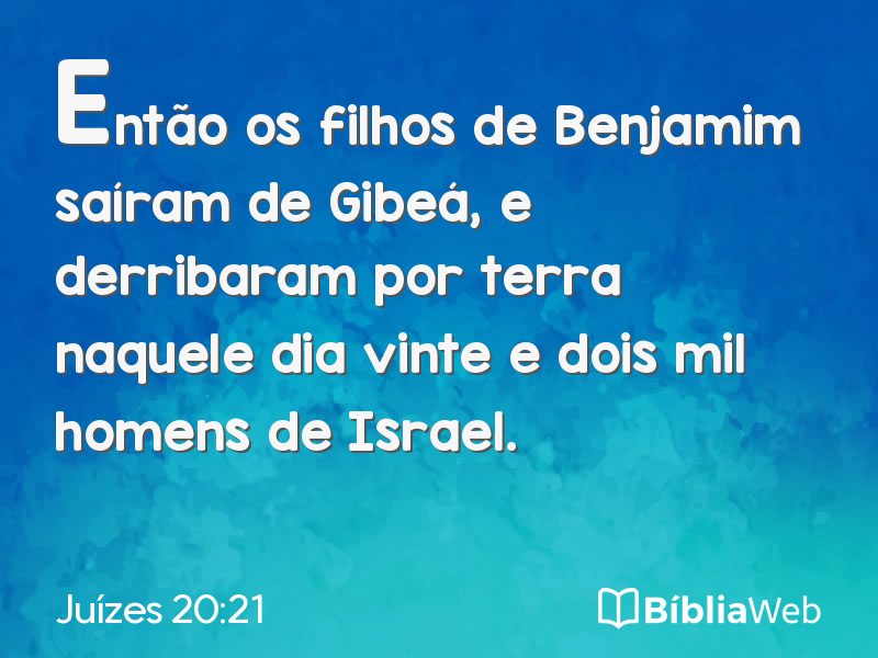 Juízes 20:21 em imagem para compartilhar