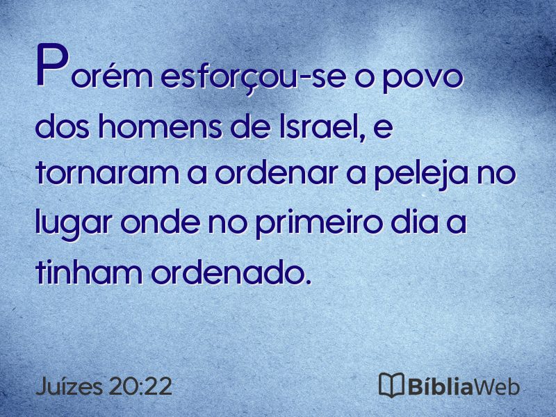 Juízes 20:22 em imagem para compartilhar