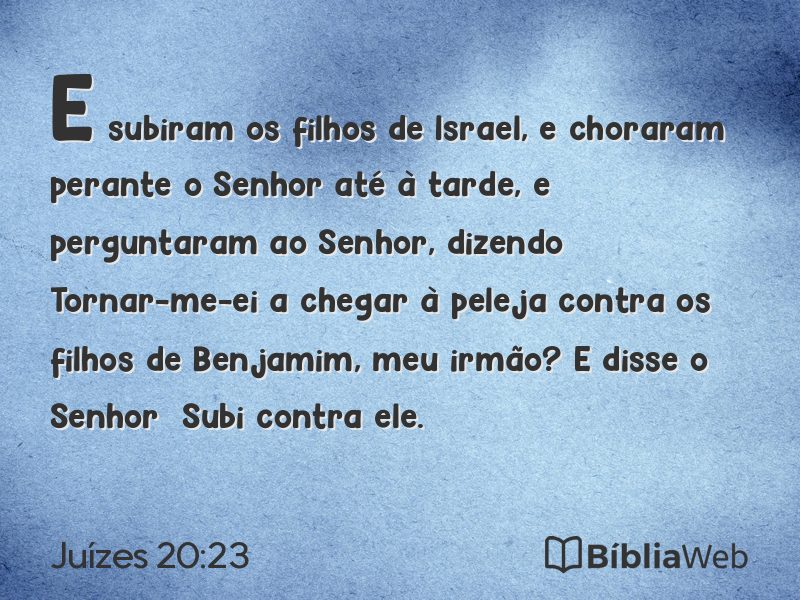 Juízes 20:23 em imagem para compartilhar