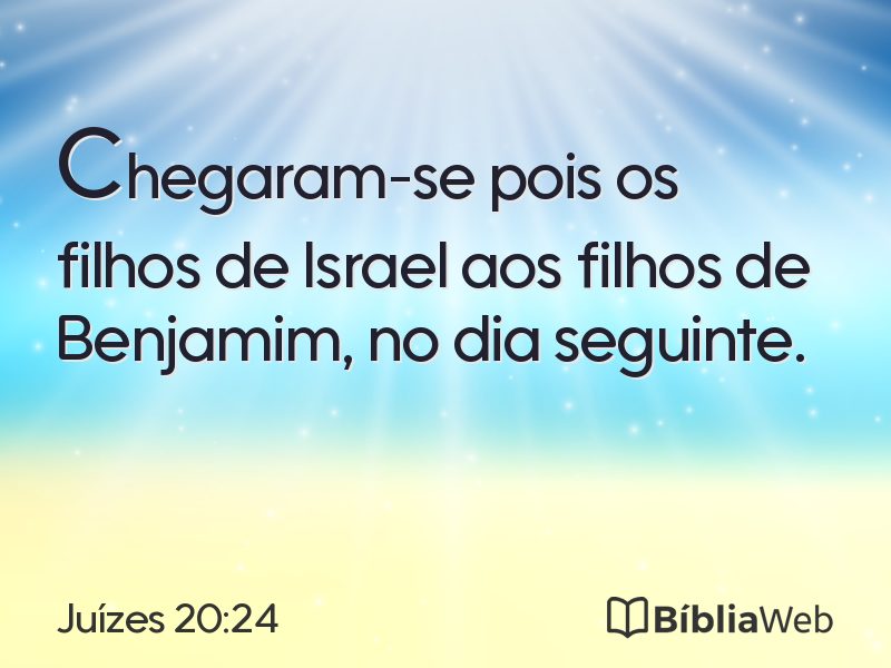 Juízes 20:24 em imagem para compartilhar