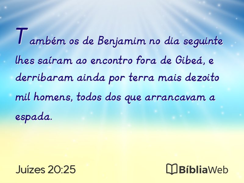 Juízes 20:25 em imagem para compartilhar