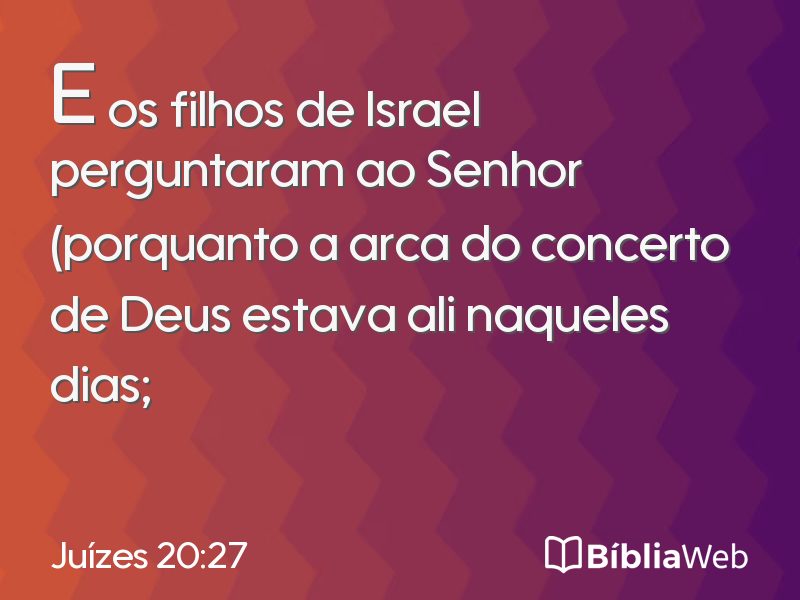 Juízes 20:27 em imagem para compartilhar