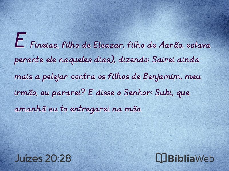 Juízes 20:28 em imagem para compartilhar