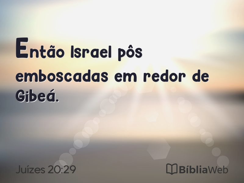 Juízes 20:29 em imagem para compartilhar
