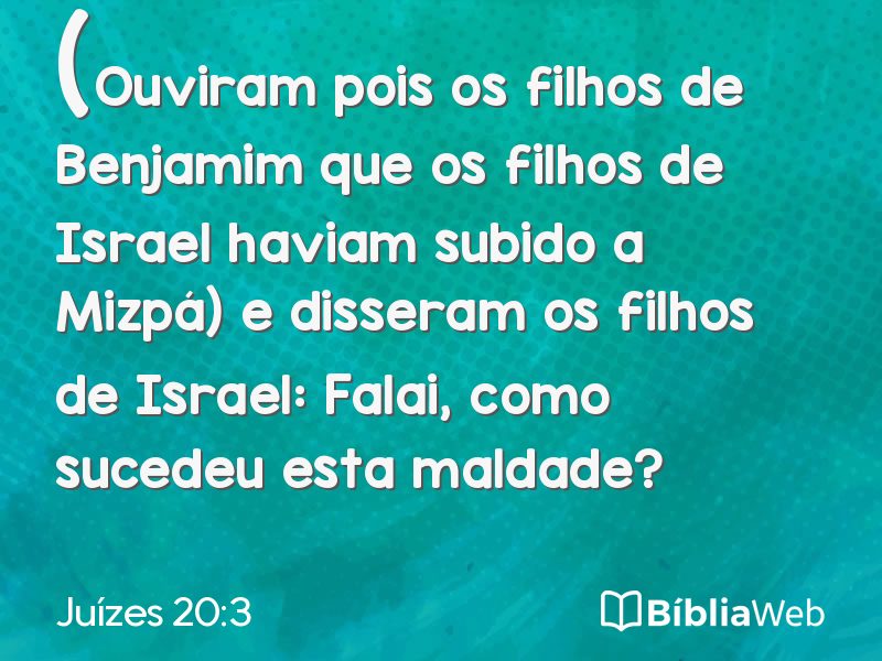 Juízes 20:3 em imagem para compartilhar