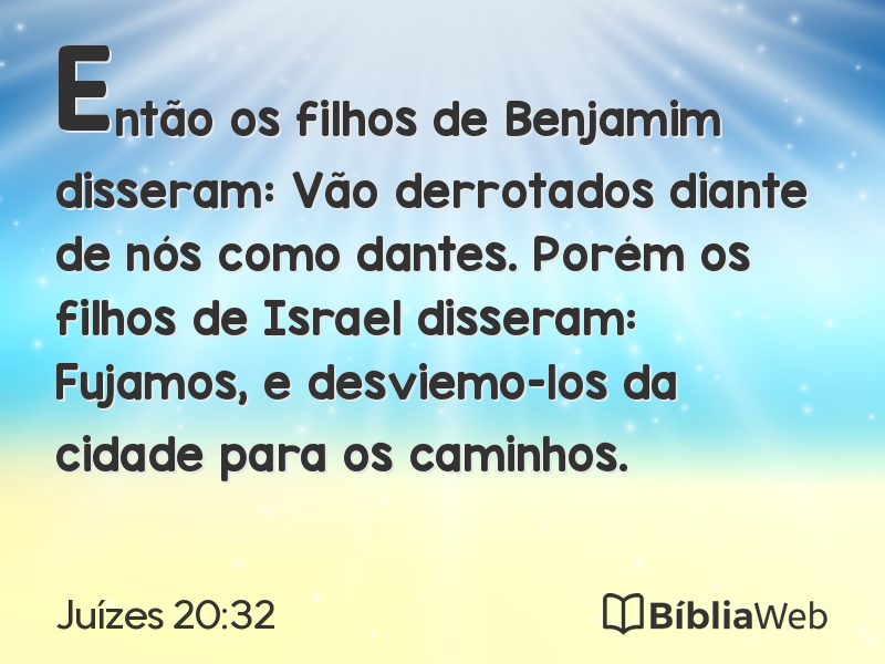 Juízes 20:32 em imagem para compartilhar