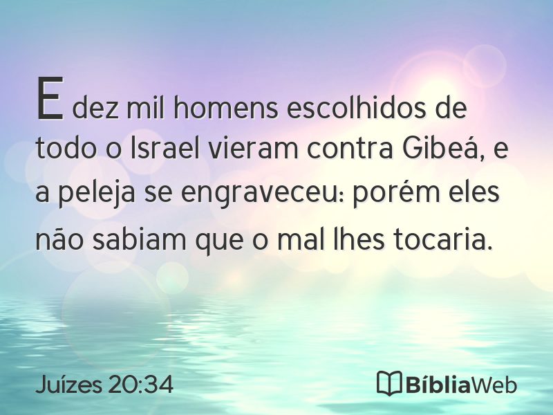 Juízes 20:34 em imagem para compartilhar
