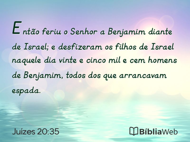 Juízes 20:35 em imagem para compartilhar