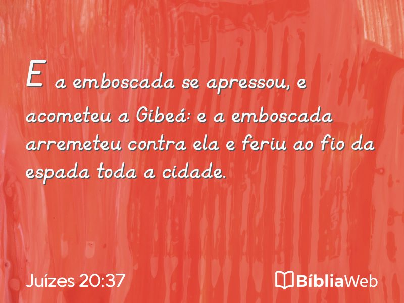 Juízes 20:37 em imagem para compartilhar