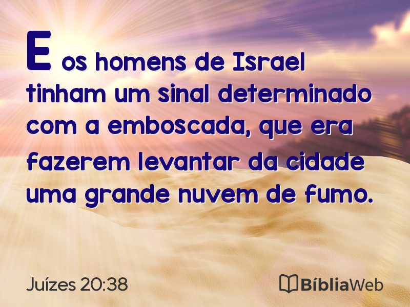 Juízes 20:38 em imagem para compartilhar
