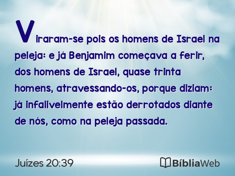 Juízes 20:39 em imagem para compartilhar