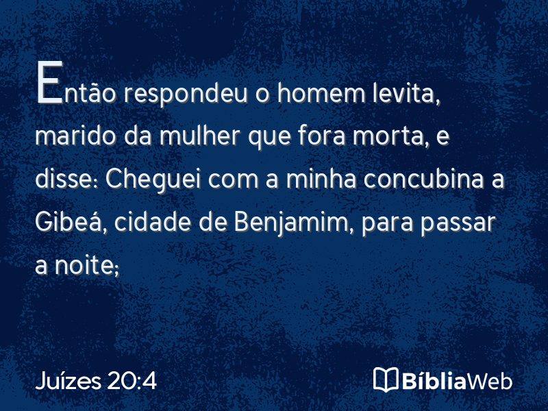 Juízes 20:4 em imagem para compartilhar