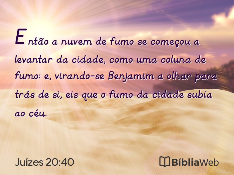 Juízes 20:40 em imagem para compartilhar