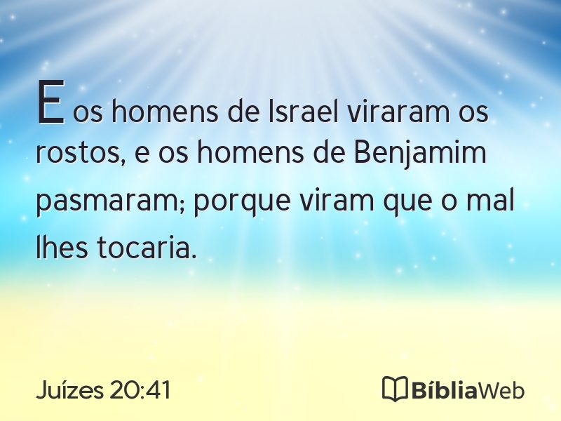 Juízes 20:41 em imagem para compartilhar