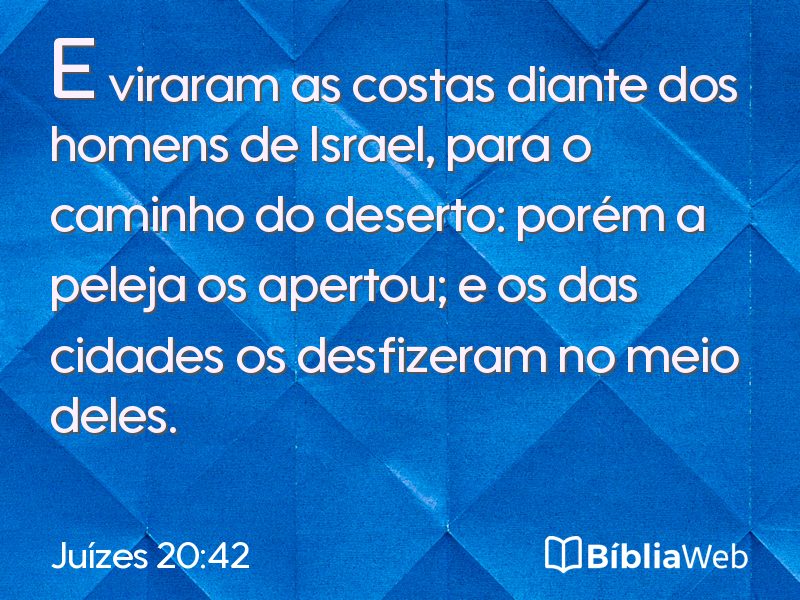 Juízes 20:42 em imagem para compartilhar