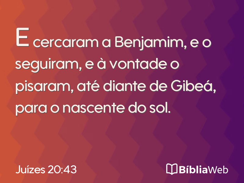 Juízes 20:43 em imagem para compartilhar