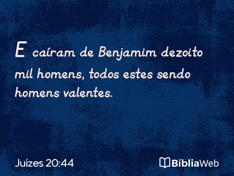 Juízes 20:44 em imagem para compartilhar