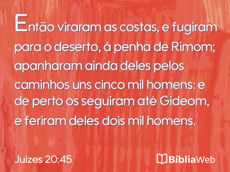 Juízes 20:45 em imagem para compartilhar