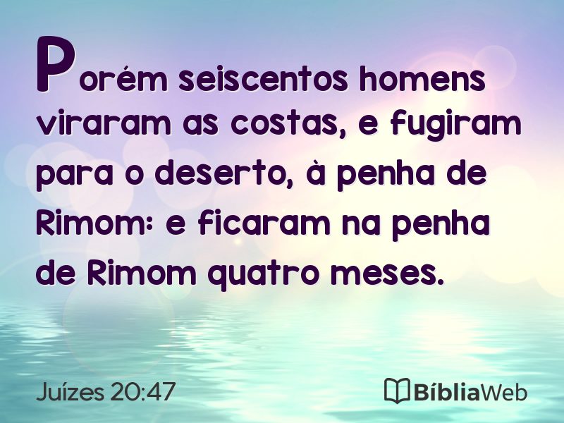 Juízes 20:47 em imagem para compartilhar