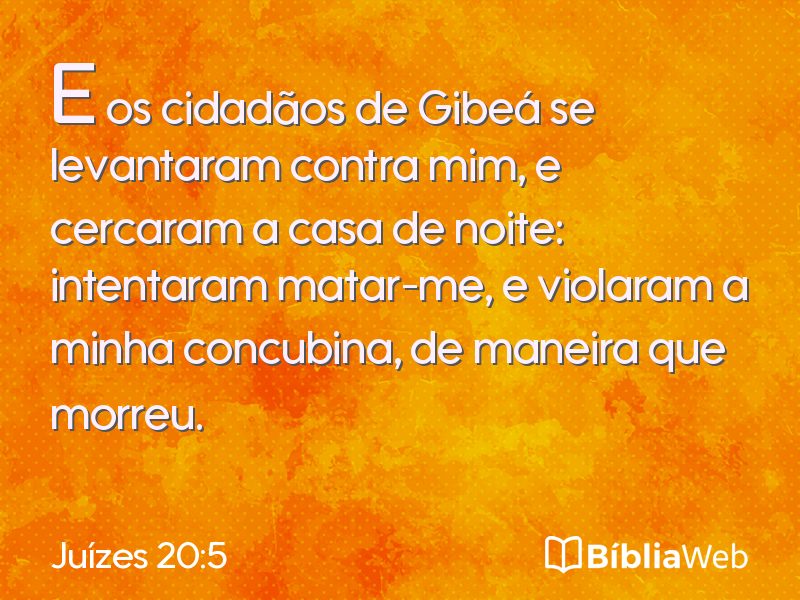 Juízes 20:5 em imagem para compartilhar