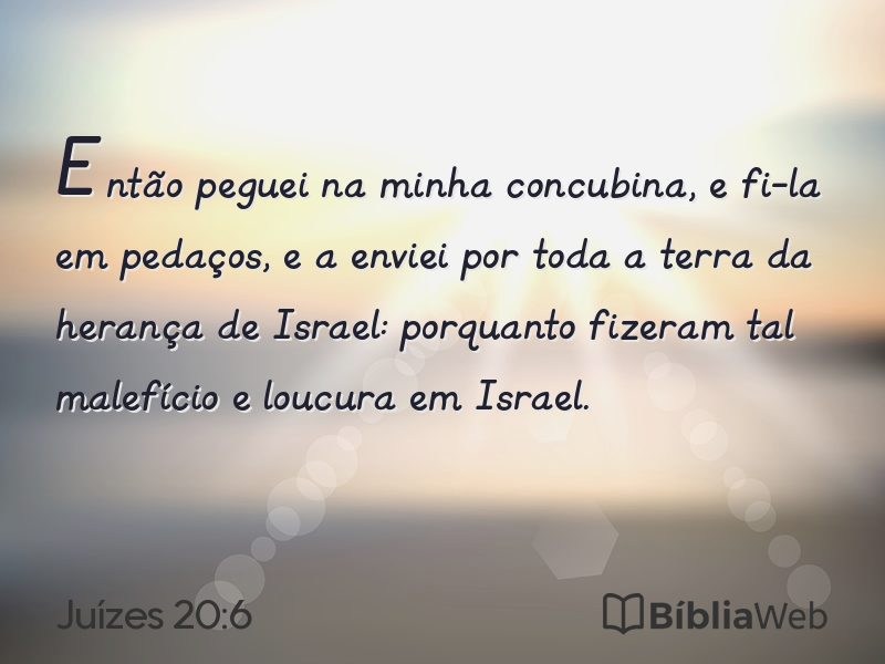 Juízes 20:6 em imagem para compartilhar