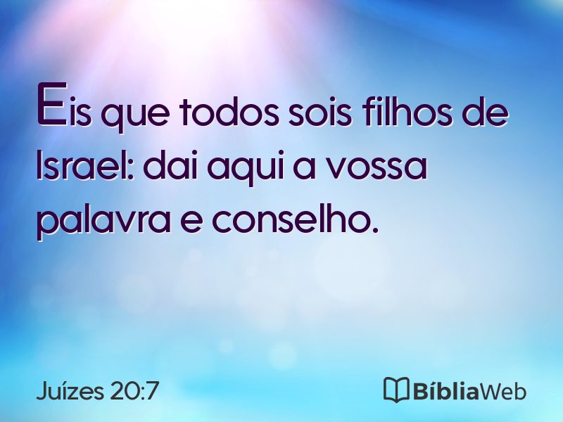 Juízes 20:7 em imagem para compartilhar