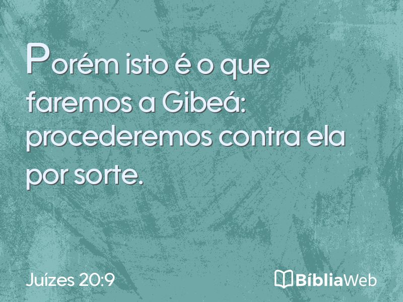Juízes 20:9 em imagem para compartilhar