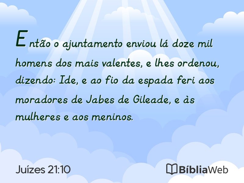 Juízes 21:10 em imagem para compartilhar