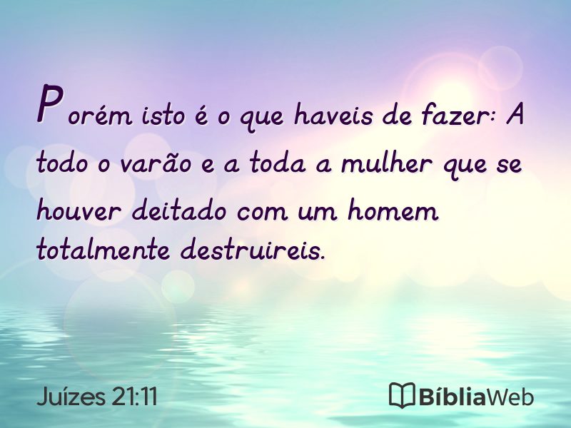 Juízes 21:11 em imagem para compartilhar
