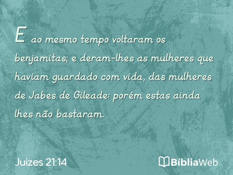 Juízes 21:14 em imagem para compartilhar