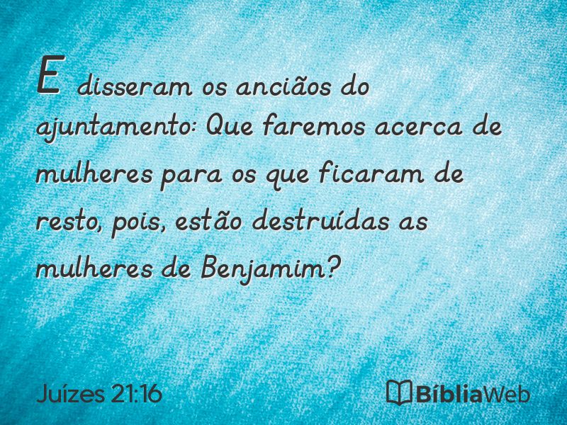 Juízes 21:16 em imagem para compartilhar