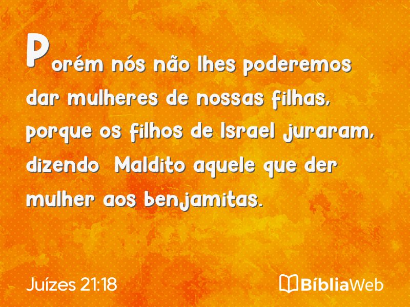 Juízes 21:18 em imagem para compartilhar