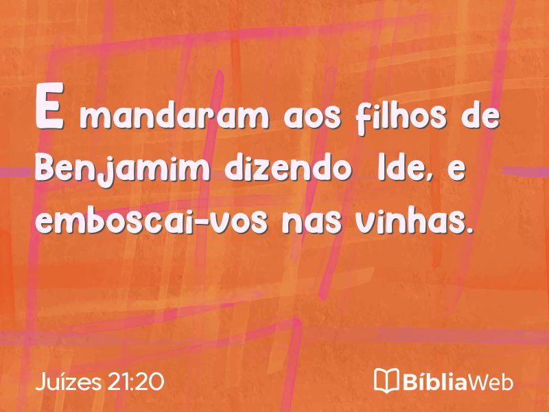 Juízes 21:20 em imagem para compartilhar