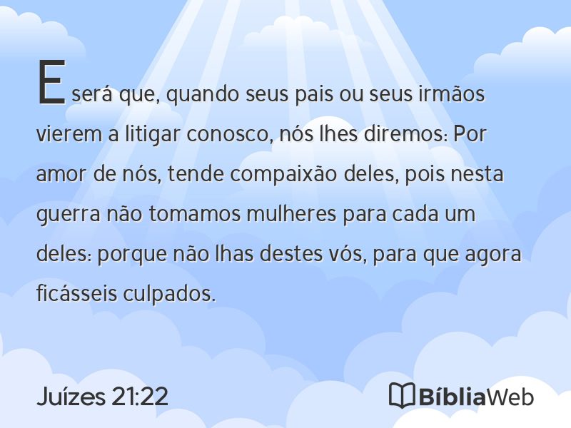 Juízes 21:22 em imagem para compartilhar