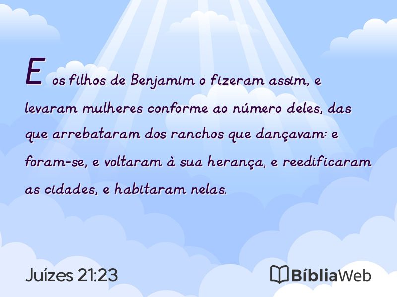 Juízes 21:23 em imagem para compartilhar