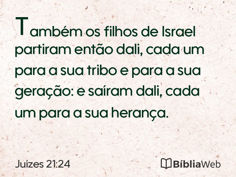 Juízes 21:24 em imagem para compartilhar
