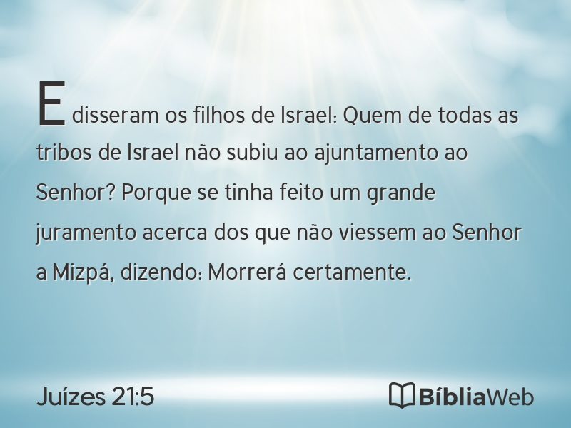 Juízes 21:5 em imagem para compartilhar