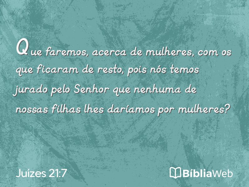 Juízes 21:7 em imagem para compartilhar