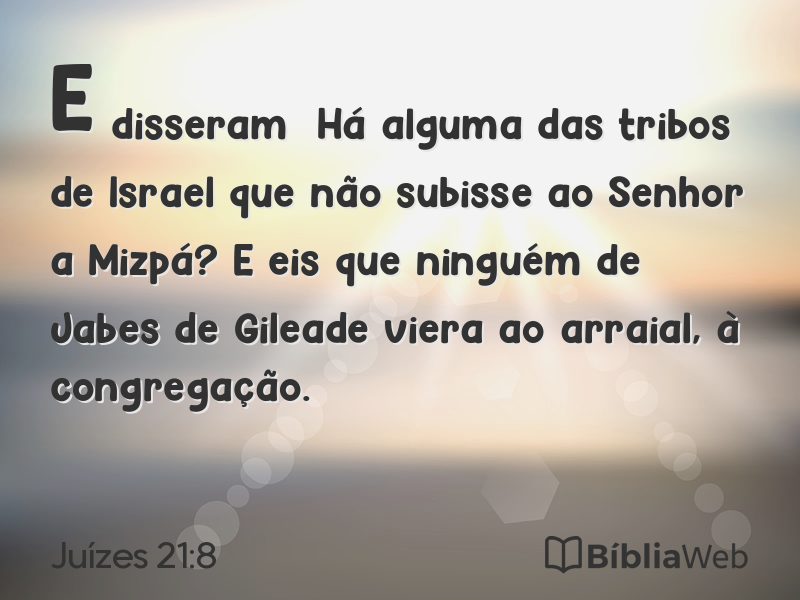 Juízes 21:8 em imagem para compartilhar